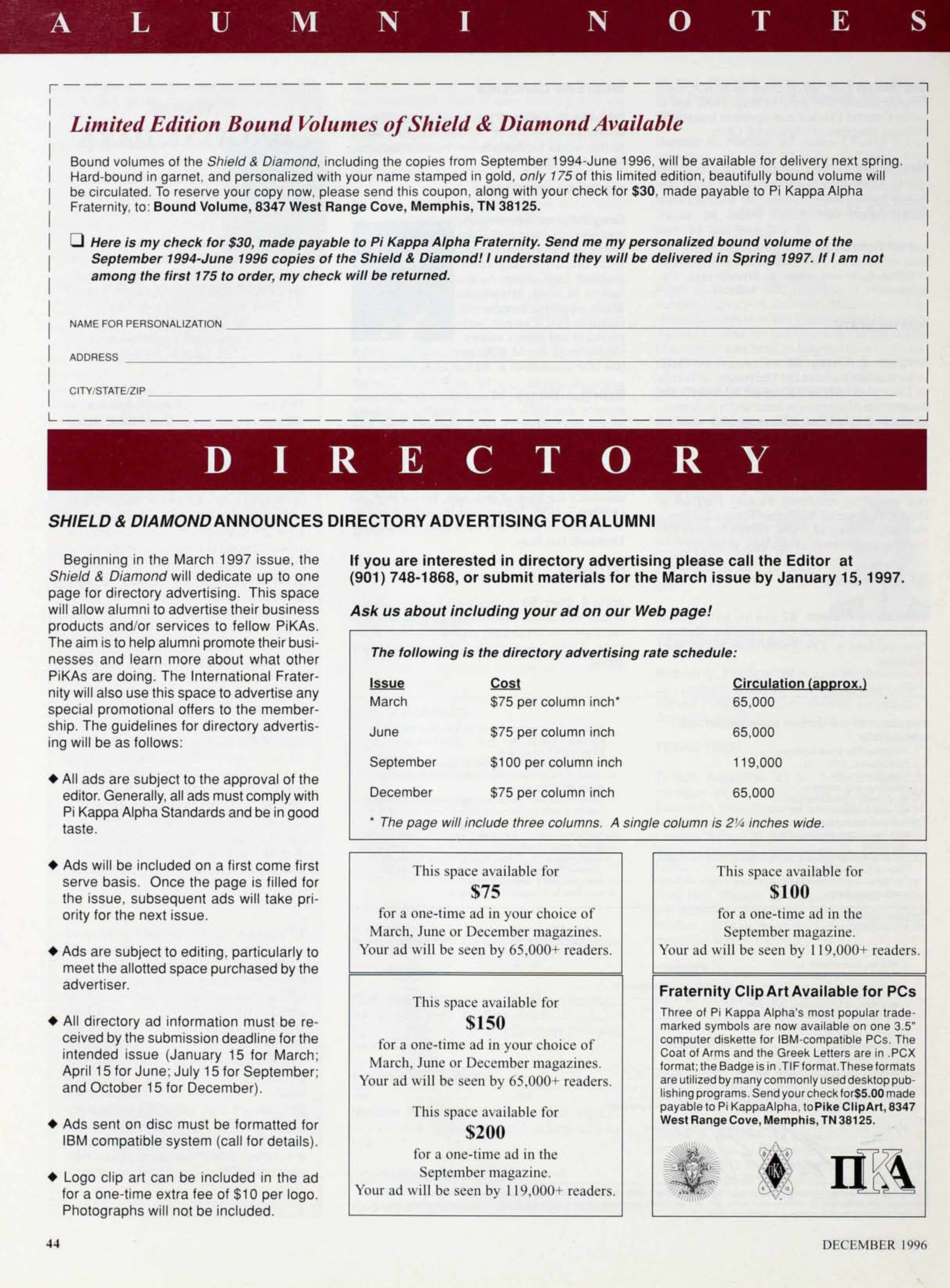 Limited Edition Bound Volumes of Shield & Diamond Available